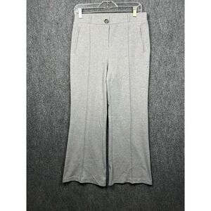 WREN New York Women's Grey Pullon Stretch Pants Belted Front Seam Flare Leg XS
